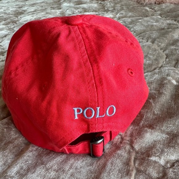 Red Polo Ralph Lauren Baseball Hat - Picture 2 of 3